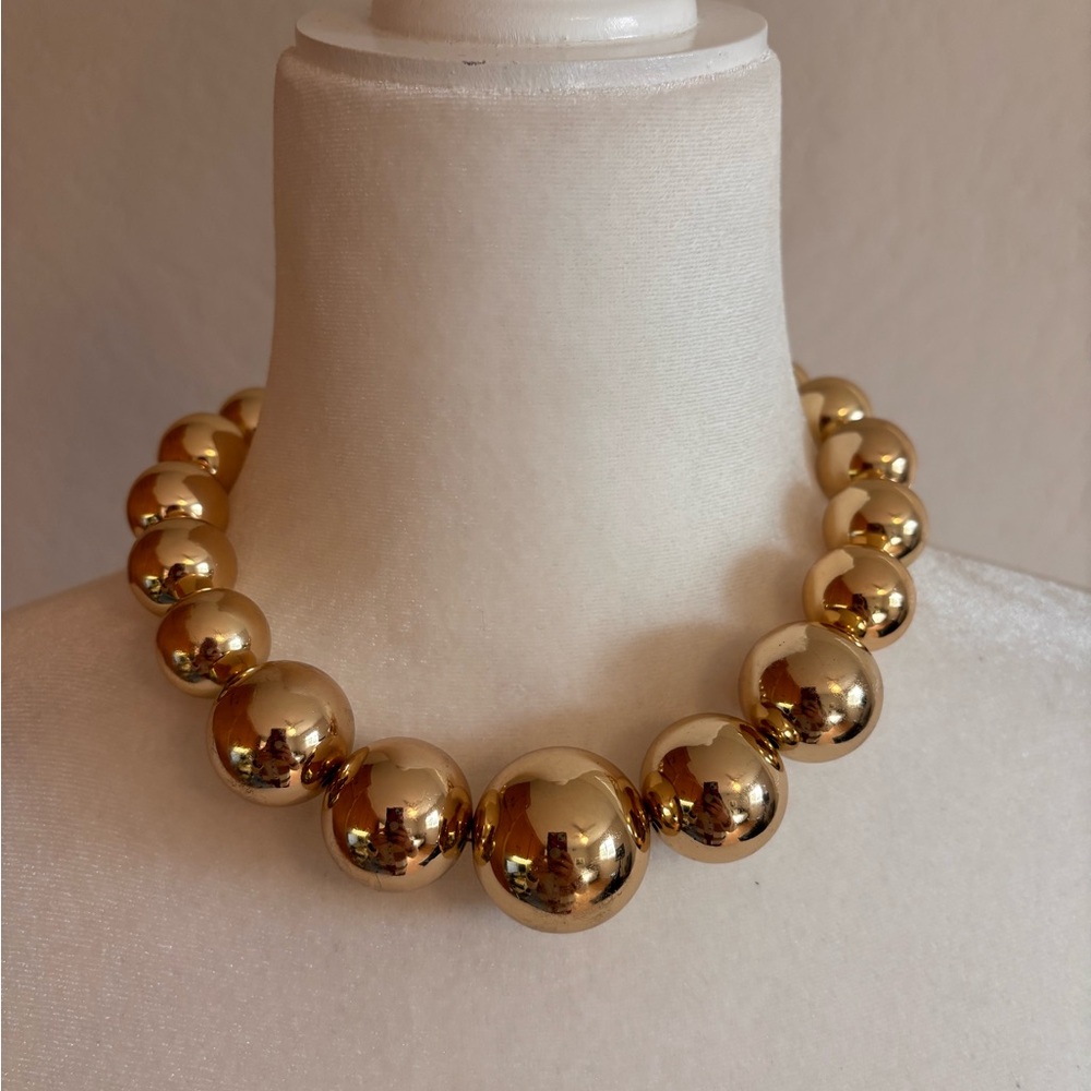 House of Harlow Oversized Gold Tone Ball Necklace